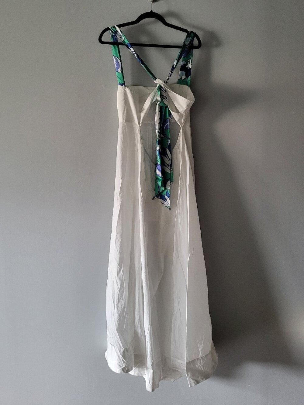 By Anthropologie White Square-Neck Midi Dress Size XL - Picture 6 of 9